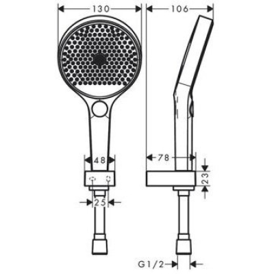 Ручной душ Hansgrohe Rainfinity 1 30 3jet 26864000 хром. Фото