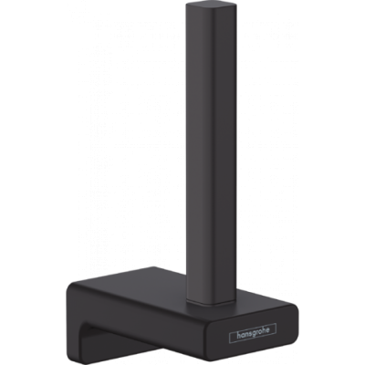 Держатель запасного рулона туалетной бумаги AddStoris Hansgrohe 41756670, матовый черный для ванной комнаты. Фото