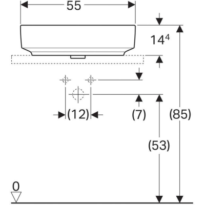 Раковина накладная GEBERIT VariForm 55х40 500.771.01.2. Фото