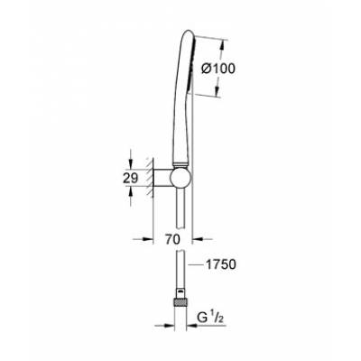 Душевой гарнитур GROHE Rainshower Icon 27381000. Фото