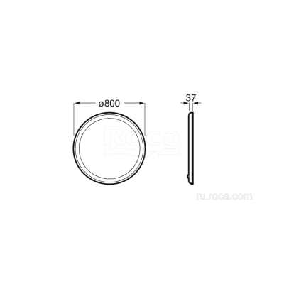 Зеркало ROCA Iridia 80 812337000. Фото