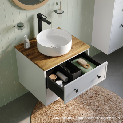 Тумба подвесная со столешницей 60 см белый матовый Torr IDDIS TOR60WBi95K. Фото