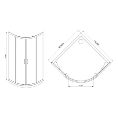 Душевое ограждение MIRSANT ROUND 100. Фото