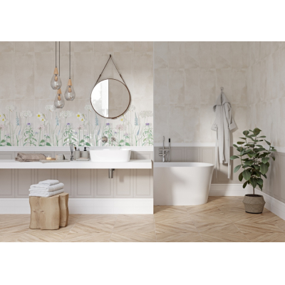 Gracia Ceramica 010300000223 Панно Liberty 500х600 grey 01