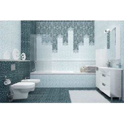 CERSANIT GL7H371 Спецэлемент стеклянный Glass 40х350 серебристый