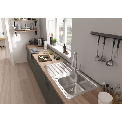 Кухонный смеситель однорычажный, 220, с вытяжным душем, 2jet Hansgrohe 71800000, хром. Фото