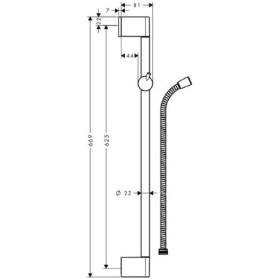 Штанга для душа Hansgrohe Crometta 0.65m 27615000. Фото