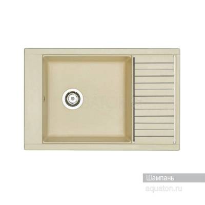 Мойка для кухни Акватон Делия 78 прямоугольная с крылом шампань 1A715132DE290. Фото