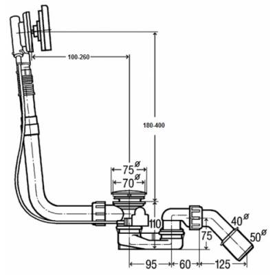 Слив-перелив с наливом VIEGA Multiplex Trio Visign MТ9 723347. Фото