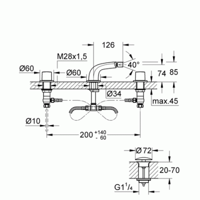 Смеситель для биде GROHE Ondus 24031000. Фото