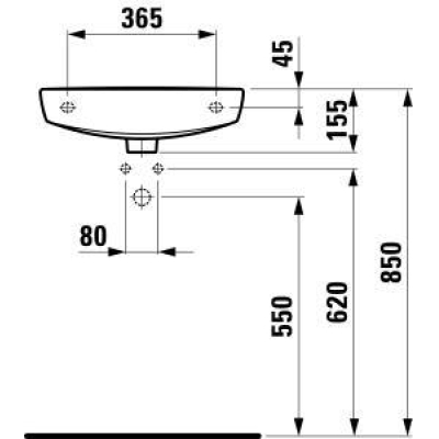 Раковина подвесная LAUFEN Pro 50х25 8.1695.7.000.106.1. Фото