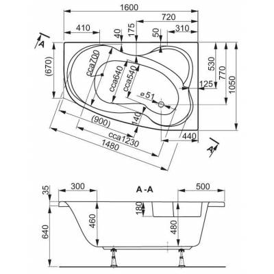Ванна акриловая VAGNERPLAST Melite 160 VPBA163MEL3LX-01. Фото