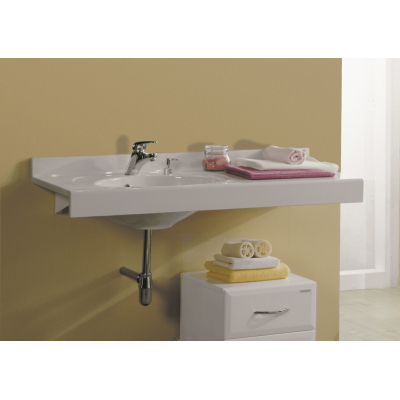 Раковина Aquaton Отель 3/100 белая с навесами 1A70073NOT01L. Фото