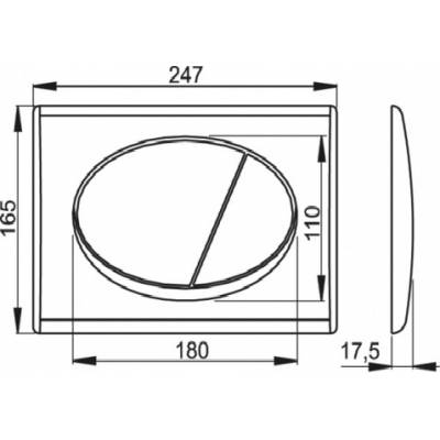 Клавиша смыва AlcaPlast M73. Фото