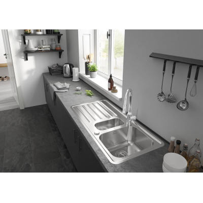 Кухонный смеситель однорычажный, 220, с вытяжным душем, 2jet Hansgrohe 71800000, хром. Фото