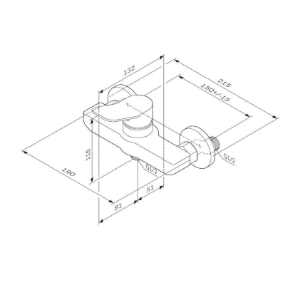 Смеситель для душа AM.PM X-Joy F85A20000. Фото