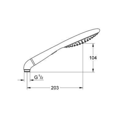 Ручной душ GROHE Rainshower Solo 27272000. Фото