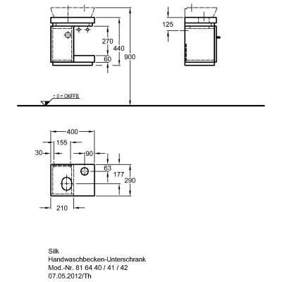 Тумба под раковину KERAMAG Silk 816442000. Фото