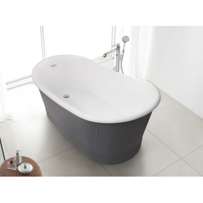 Ванна акриловая отдельностоящая BELBAGNO BB32-CF36 GREY 168х90. Фото