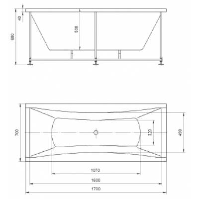 Ванна АКВАТЕК Феникс 170х75 без гидромассажа. Фото