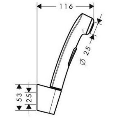 Гигиенический ручной душ (лейка без шланга) Hansgrohe 96907000. Фото