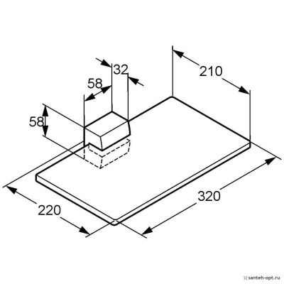 Полочка KLUDI Joop 5597305H7 для ванной комнаты. Фото