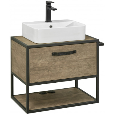 Тумба под раковину подвесная AQUATON Лофт Фабрик 65 Дуб Кантри 1A242301LTDY0. Фото