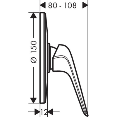 Смеситель для душа Hansgrohe Novus 71067000 (внешняя часть). Фото