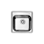 Мойка с сифоном арт. S11UPS0i84 нерж. сталь полир. 485*485 Strit S IDDIS STR48P0i77S. Фото