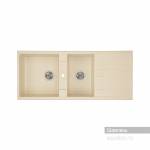 Мойка для кухни Акватон Торина прямоугольная с крылом и дополнительной чашей шампань 1A712032TR290. Фото