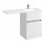 Тумба под раковину для стиральной машины AQUATON Лондри 60 Белый Глянцевый 1A235901LH010. Фото