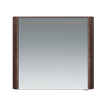 Зеркальный шкаф с подсветкой 80 см, левый, табачный дуб AM.PM Sensation M30MCL0801TF. Фото