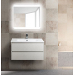 Тумба под раковину подвесная BELBAGNO KRAFT-800-2C-SO-BO Bianco Opaco. Фото