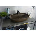 Раковина накладная GID Br1346 61х41 53342 Коричневый Матовый Раковина накладная GID Br1346 61х41 53342 Коричневый Матовый. Фото