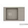 Мойка для кухни Акватон Делия 78 прямоугольная с крылом серый шелк 1A715132DE250. Фото