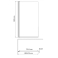 Стеклянная шторка на ванну WASSERKRAFT Berkel 48P01-80WHITE. Фото